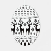 Modern Folk Art kerstrendierster Metalen Ornament (Voorkant links)