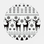 Modern Folk Art kerstrendierster Metalen Ornament (Achterkant)