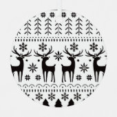 Modern Folk Art kerstrendierster Metalen Ornament (Voorkant)