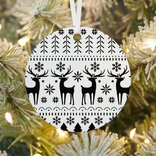 Modern Folk Art kerstrendierster Metalen Ornament (Insitu)