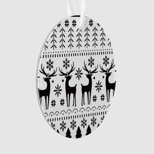 Modern Folk Art kerstrendierster Ornament (voorkant)