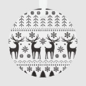 Modern Folk Art kerstrendierster Ornament (achterkant)