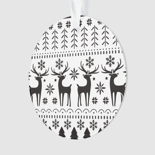 Modern Folk Art kerstrendierster Ornament (voorkant)