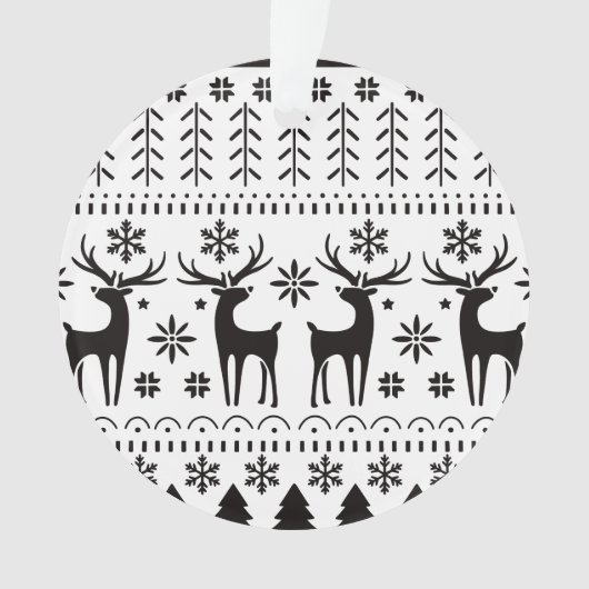 Modern Folk Art kerstrendierster Ornament (voorkant)