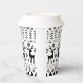 Modern Folk Art kerstrendierster Papieren Bekers (Links)