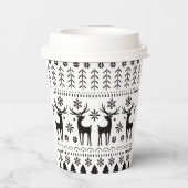 Modern Folk Art kerstrendierster Papieren Bekers (Achterkant)