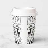 Modern Folk Art kerstrendierster Papieren Bekers (Rechts)