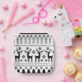 Modern Folk Art kerstrendierster Papieren Bordje (Feest)