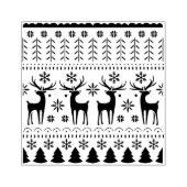 Modern Folk Art kerstrendierster Rubberstempel (Afrduk)