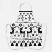 Modern Folk Art kerstrendierster Schort (Voorkant)