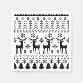 Modern Folk Art kerstrendierster Servet