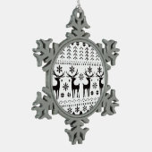 Modern Folk Art kerstrendierster Tin Sneeuwvlok Ornament (Links)