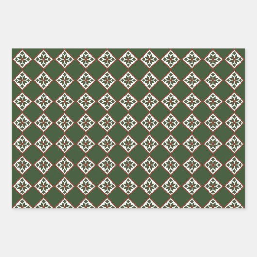 Modern Folk Art Wrapping Paper Flat Sheet Set van (Voorkant 3)