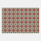 Modern Folk Art Wrapping Paper Flat Sheet Set van (Voorkant)
