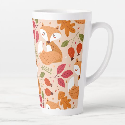 Modern Folk Foxes Latte Mok (Rechts)