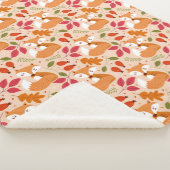 Modern Folk Foxes Sherpa Deken (3/4)