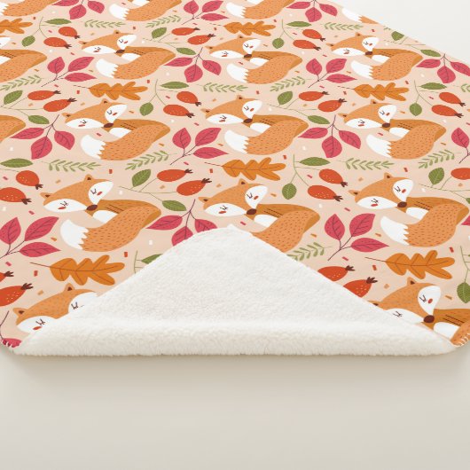 Modern Folk Foxes Sherpa Deken (3/4)