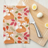 Modern Folk Foxes Theedoek (Quarter Fold)
