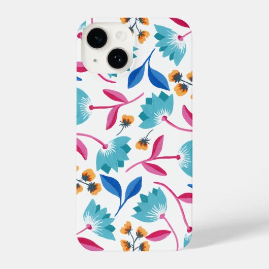  Modern Folkart Floral iPhone Hoesje (Achterkant)