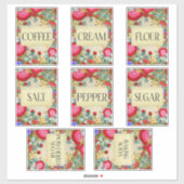 Modern Folkart Spice Labels | Keuken (Vel)