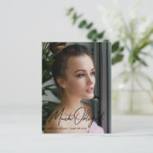 Modern Font Graceful Photo Afstuderen Hartelijk da Briefkaart (Staand voorkant)