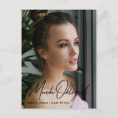 Modern Font Graceful Photo Afstuderen Hartelijk da Briefkaart (Voorkant)