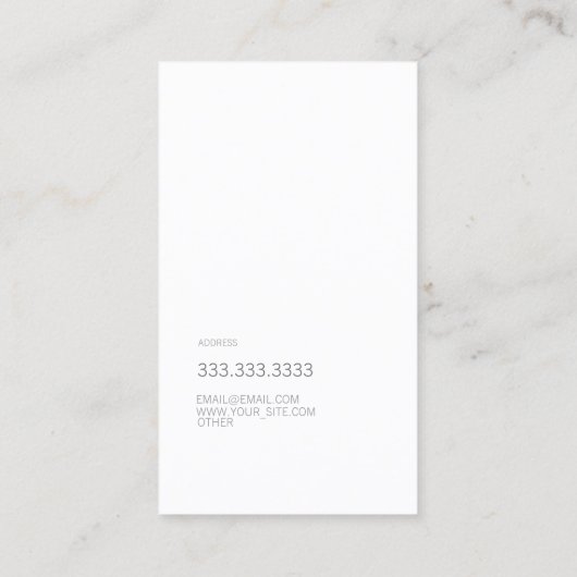 Modern font in two colors with visitekaartje (Achterkant)