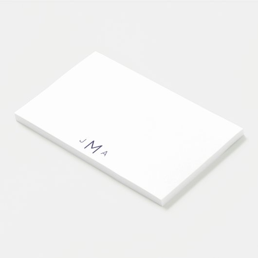 Modern font monogram Kantoor Post-it® Notes (Schuin)