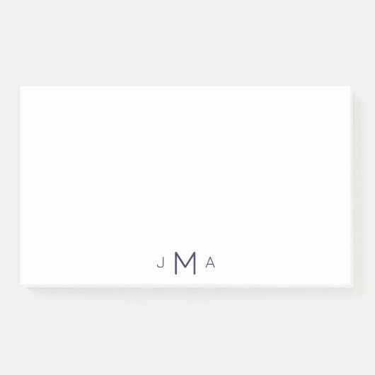 Modern font monogram Kantoor Post-it® Notes (Voorkant)