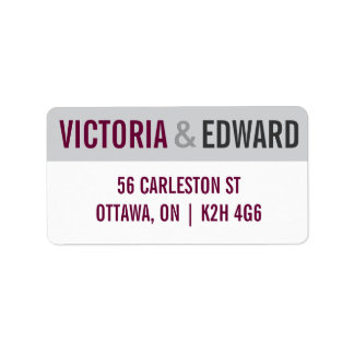 Modern Fonts trouwlabel Etiket