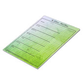 Modern Food Meal Planner - Trendy Textured Greens Notitieblok (Schuin)