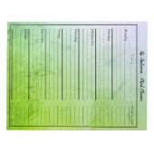 Modern Food Meal Planner - Trendy Textured Greens Notitieblok (Voorkant)