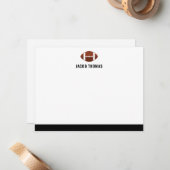 Modern Football gepersonaliseerde flat Notitiekaartje (Voorkant / Achterkant in situ)