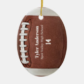 Modern Football Naam School en spelersnummer Keramisch Ornament (Voorkant)