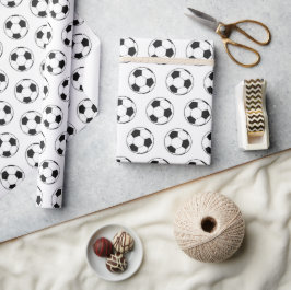 Modern Football Soccer Boy Verjaardag Kinder Cadeaupapier
