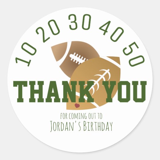 Modern Football veld Ronde Sticker (Voorkant)