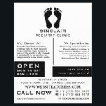 Modern Footprint, Podiatry Clinic, Podiatrist Flyer<br><div class="desc">Moderne voetafdrukken,  Podiatry Clinic,  Podiatrist Adverteren Flyer door de Visitekaartje winkel.</div>