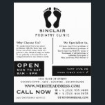 Modern Footprint, Podiatry Clinic, Podiatrist Flyer<br><div class="desc">Moderne voetafdrukken,  Podiatry Clinic,  Podiatrist Adverteren Flyer door de Visitekaartje winkel.</div>