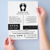 Modern Footprint, Podiatry Clinic, Podiatrist Flyer (Hand)