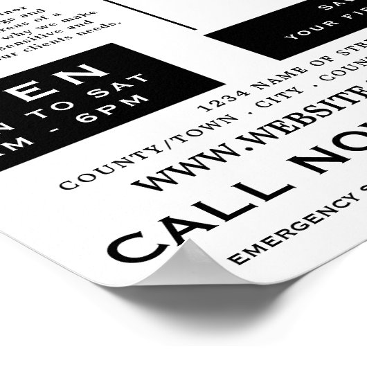 Modern Footprint, Podiatry Clinic, Podiatrist Poster (Hoek)