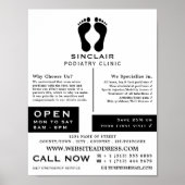 Modern Footprint, Podiatry Clinic, Podiatrist Poster (Voorkant)