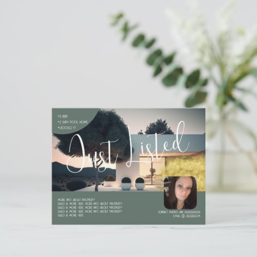 Modern for Sale Home Aangeboden Foto Business Briefkaart (Staand voorkant)