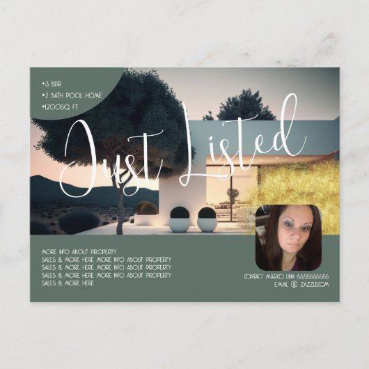 Modern for Sale Home Aangeboden Foto Business Briefkaart (Voorkant)