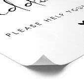 Modern For the Kiddos Wedding Kids Table Sign Poster (Hoek)