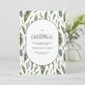 Modern Forest Botanicals Arch Merry Kerstmis Feestdagenkaart (Staand voorkant)