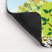 Modern Forest Garden Art Green Natuur Monogram Muismat (Hoek)