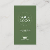 Modern Forest Green Business Logo Cadeaubon Visitekaartje (Voorkant)