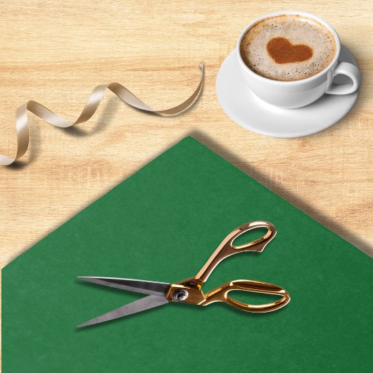 Modern Forest Green Plain Gekleurd Verjaardagsfees Tissuepapier