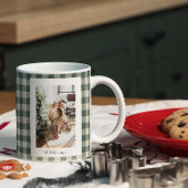 Modern Forest Green Pset Rustic Foto Kerstmis Grote Koffiekop