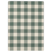 Modern Forest Green Pset Rustic Photo Custom Klembord (Achterkant)